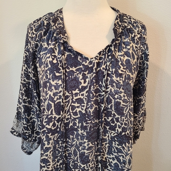 Natalie Martin Stevie Blue Print Silk Dress - Picture 2 of 9